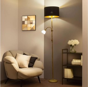 Brilagi - Lampadar CERIA 1xE27/100W/230V + 1xE14/25W auriu/negru