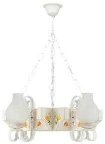Brilagi - Candelabru cu lanț QUEEN 4xE14/40W/230V fag/crem