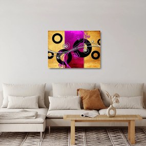 Tablou pe sticlă abstracției (70x50 cm)