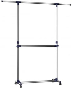Cuier Garmint Cu Rotile, Inox, 19.29 x 113 x 44.49 Cm
