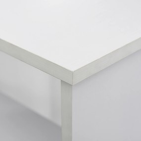 HOMCOM Masă Birou Colt cu 5 Rafturi Spațioase, Design Contemporan, Alb, 120x100x74 cm | Aosom Romania