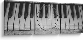 Tablou - Pian (cu ceas) (90x30 cm)