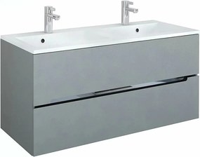 Set dulap suspendat si lavoar compozit Oristo Silver mdf gri 120 cm