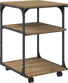 vidaXL Suport pentru imprimantă Stejar Artizanal 43 x 48 x 64 cm