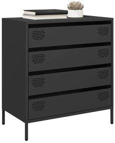 vidaXL Dulap, negru, 68x39x73,5 cm, oțel laminat la rece