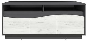 Set de living „Geneva” cu 2 dulapuri GRI STEJAR CRAFT ALB