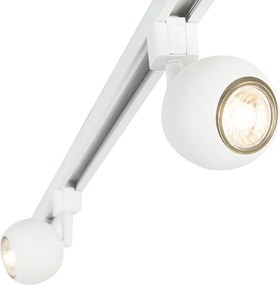 Sistem de iluminat inteligent cu șină modernă albă, monofazat, incl. 3 Wifi GU10 - Gissi