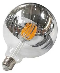 Bec LED filament 12w, e27, 960 lm, tip half-silver, g125-12lws