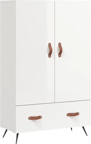 vidaXL Dulap înalt, alb extralucios, 69,5x31x115 cm, lemn prelucrat