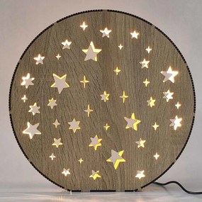 Lampă de masă LED din lemn Stars | MOVE