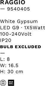 Aplica de perete ambientala din ghips RAGGIO