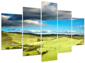 Tablou - Peisaj verde cu dealuri (150x105 cm)