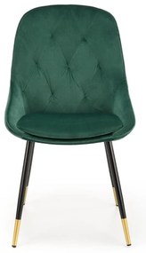 Scaun de bucaterie Beline, verde/negru
