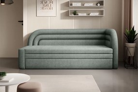 Canapea tapitata, extensibila, cu spatiu pentru depozitare, 223x80x86 cm, Fabillo R01, Eltap (Culoare: Verde / Touch 100)