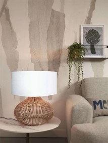 Veioza eco din ratan Kalahari L/4723 white