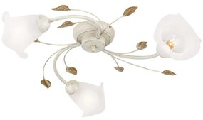 Lustra aplicata design elegant SISI 3L ivory-gold