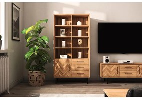 Bibliotecă din lemn de stejar 97x176 cm Abies – The Beds