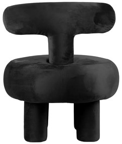 Fotoliu negru cu tapițerie din catifea Abrazo – Leitmotiv