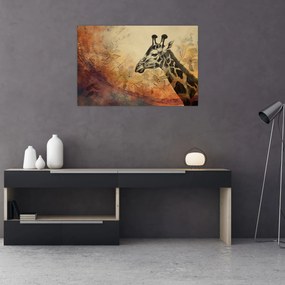 Tablou - Girafă, pictură (90x60 cm)