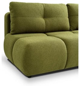 Canapea extensibilă 3 locuri cu spațiu de depozitare NUORO, verde