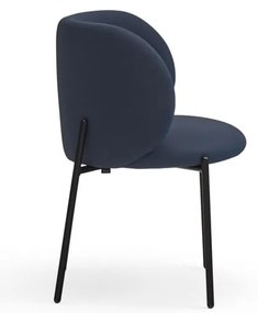 Set de scaune de sufragerie albastru închis 2 buc. tapițat Mogi – Teulat