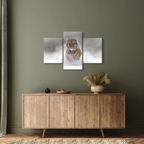 Tablou cutigru fugind prin zăpadă (90x60 cm)