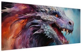 Tablou - Ilustrație a unui dragon (120x50 cm)