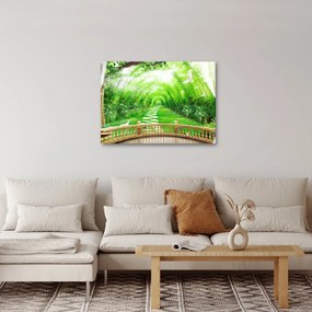 Tablou - Privire la grădina tropicală (70x50 cm)