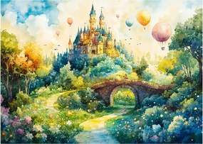 Tablou pe sticlă - Castel de Poveste (70x50 cm)