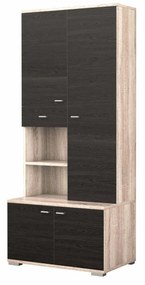Bibliotecă living Gabriela, wenge + sonoma