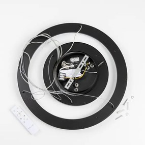 Brilagi - Lustră LED dimabilă pe cablu FALCON SLIM LED/68W/230V Ø 50 cm neagră + telecomandă