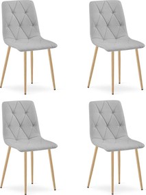 Scaun de dining LIBRA, gri deschis