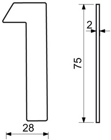 Numărul casei 1", RN.75L, negru"