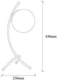 Lampă de masă YAY 1xE27/40W/230V