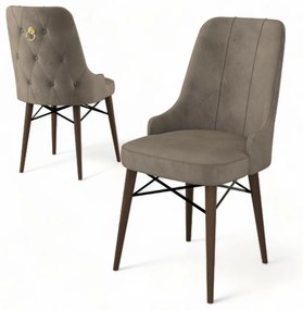 Set de scaune de sufragerie Pare Cappuccino and Brown, 4 buc., 4 buc