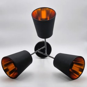 Lustră pe tijă IRMA 3xE27/15W/230V negru