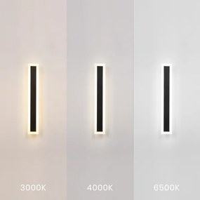 Aplică LED de exterior pentru perete WOW LED/20W/230V 3000/4000/6500K 60 cm IP54 neagră
