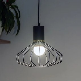 Lampă suspendată pe cablu SOLANO 1xE27/15W/230V negru/auriu
