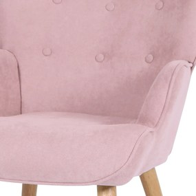 Fotoliu cu taburet PINK2, roz