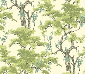 Tapet Harewood, Lime Green Luxury Chinoiserie, 1838 Wallcoverings, 5.3mp / rola