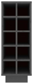 Dulap de vinuri, gri, 23x34x61 cm, lemn masiv de pin Gri, 1