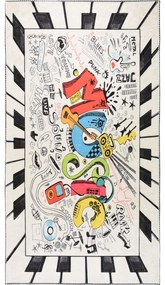 Covor pentru copii lavabil 80x120 cm Musical – Vitaus