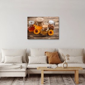 Tablou - Natura morta cu borcane de miere (70x50 cm)
