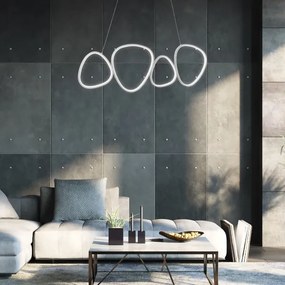 Lustră LED pe cablu HELIX LED/50W/230V argintie