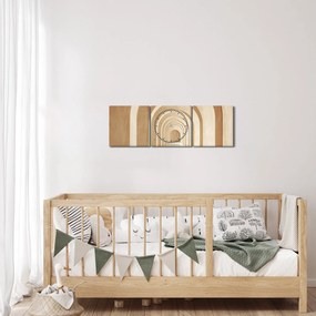 Tablou - Pasaj Bej (cu ceas) (90x30 cm)