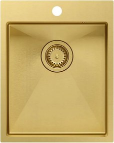 Chiuveta inox incastrata Quadron Unique Russel 90 auriu 40x50 cm