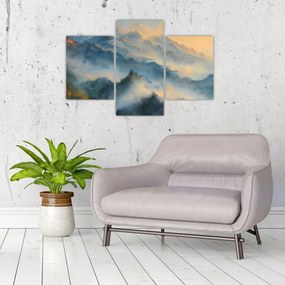 Tablou - Peisaj montan pictat (90x60 cm)