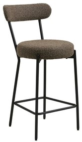 Taburet de bar Badalona, taburet, maro, picioare negre