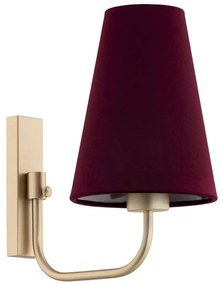 Aplica de perete design modern Safiano visiniu, auriu