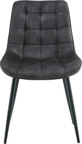 Set de 4 scaune ROADSTAR catifea gri inchis